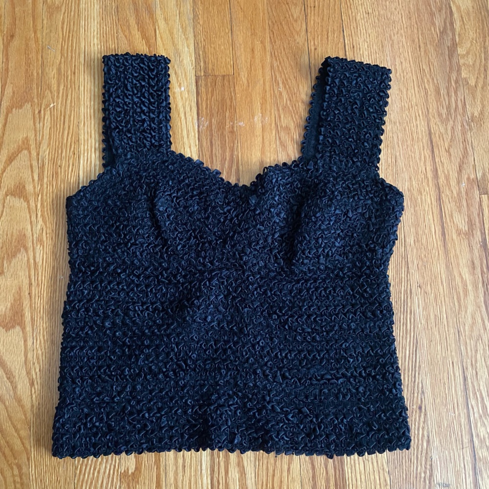 Black crop top.